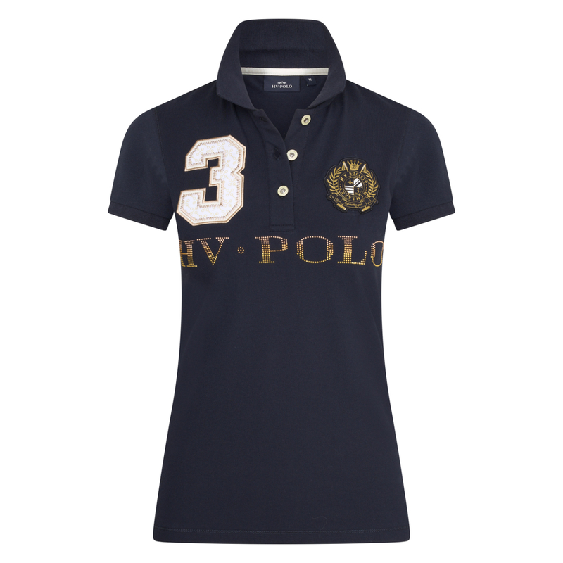 HV Polo Poloshirt Marin/Guld